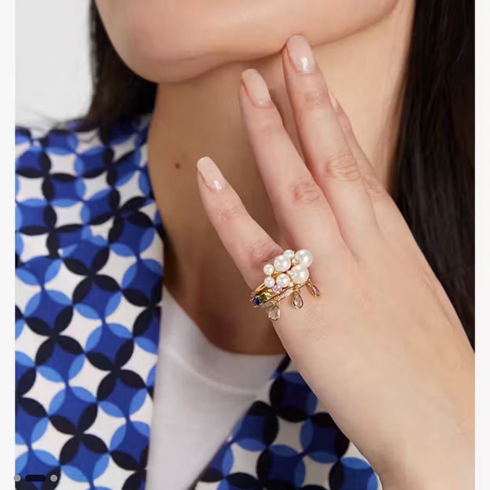 $99 Kate Spade Rain Or Shine Stacking Ring Set size 7 - Picture 4 of 7